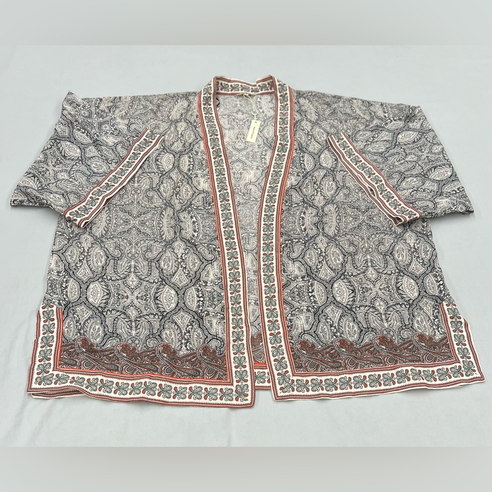 Max Studio Woman Paisley Print Kimono Size 3X